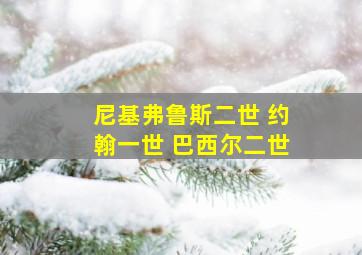 尼基弗鲁斯二世 约翰一世 巴西尔二世